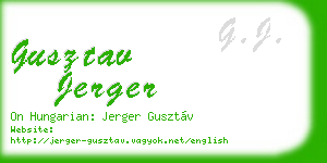 gusztav jerger business card