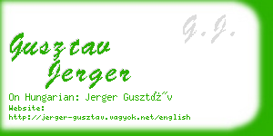 gusztav jerger business card